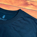 Camiseta Masculina Preta Aplique Direção Jesus