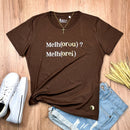 Camiseta Feminina Marrom Melho(orou) ? Melh(orei)