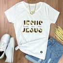 Camiseta Feminina Branca Jesus lives in me