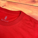Camiseta Masculina Vermelha Aplique Direção Jesus