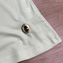 Camiseta Feminina Off White Aplique Jesus Glitter Dourado