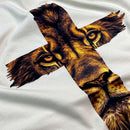 Camiseta Masculina Off White Cruz Leão Dourado